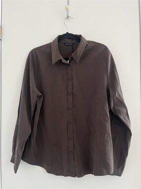 Zara Classic Button-Down Grey Shirt